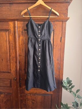 Reformation Thelma Linen Midi Dress 0 Petite